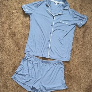 Nicole Miller Light Blue Pajama Set